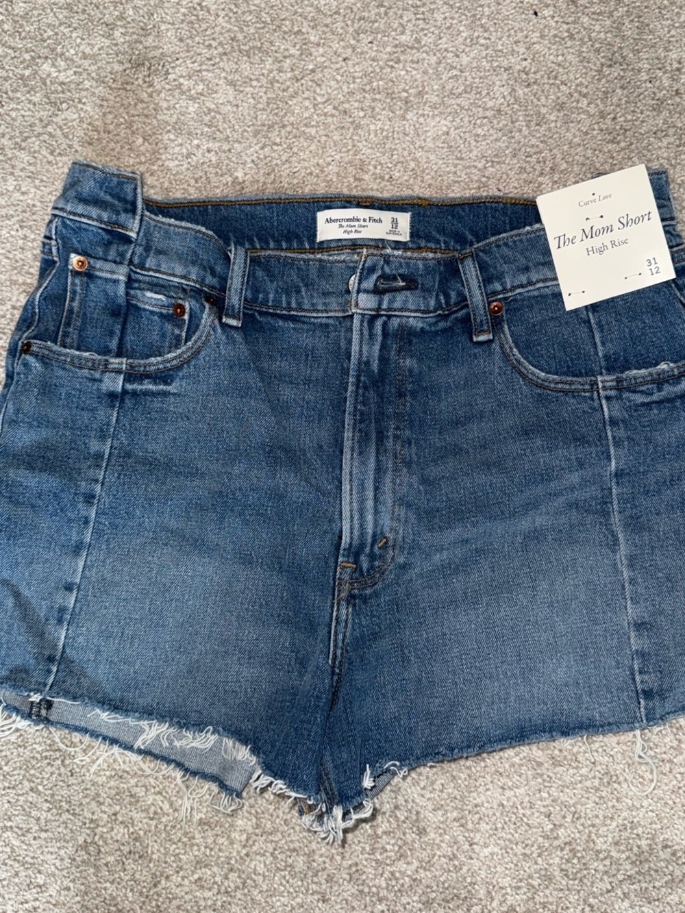 Abercrombie & Fitch Blue Denim Mom Short